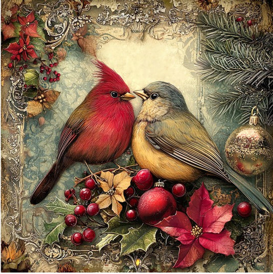 Christmas Cardinal - Male and Female