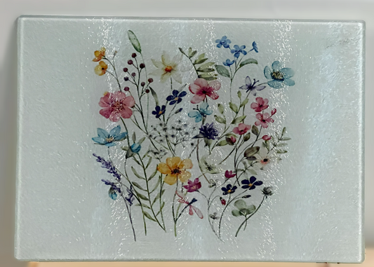 Spring Flowers Cutting Board
