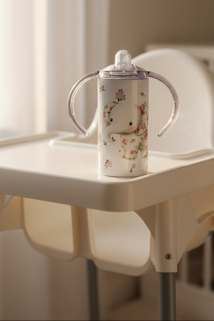 Baby Pink Elephant Sippy Cup
