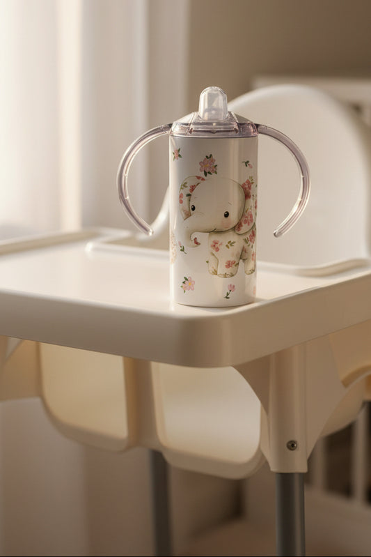 Baby Pink Elephant Sippy Cup