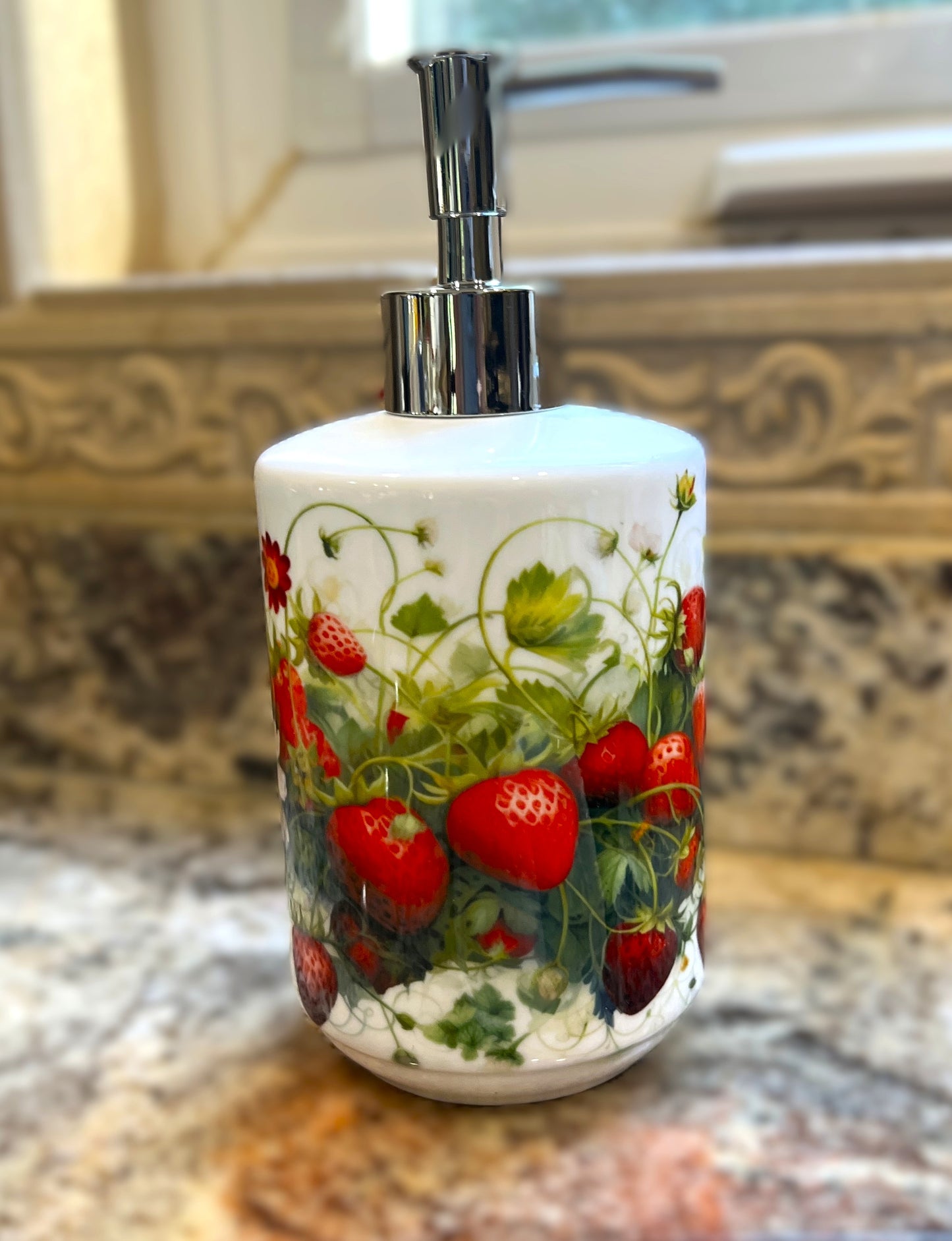 Strawberry Soap / Lotion Dispenser