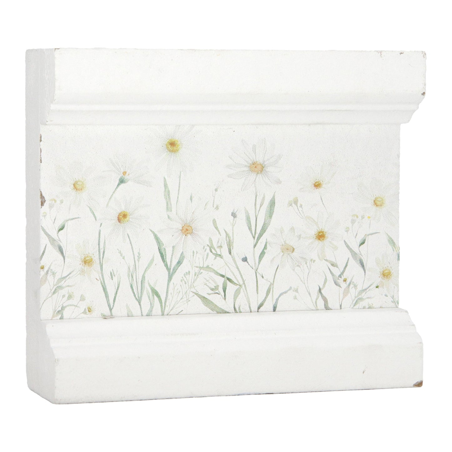 Delicate Blossom Shelf Sign -White Daisy