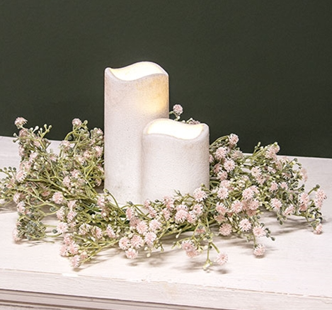 Blushing Pink Candle Ring 6.5"